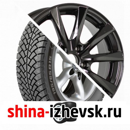 Колесо в сборе BF Goodrich G Force Stud 215/65 R16 Q 102 + NEO 651 6.5xR16 5×114.3 ET40 DIA66.1 Черный глянцевый в Ижевске